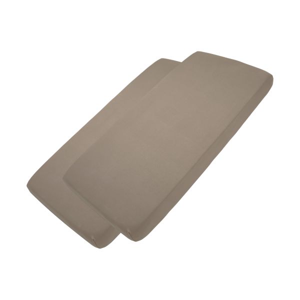 Meyco Hoeslaken - Jersey - Dark Taupe - 70 x 140/150 cm - 2-Pack