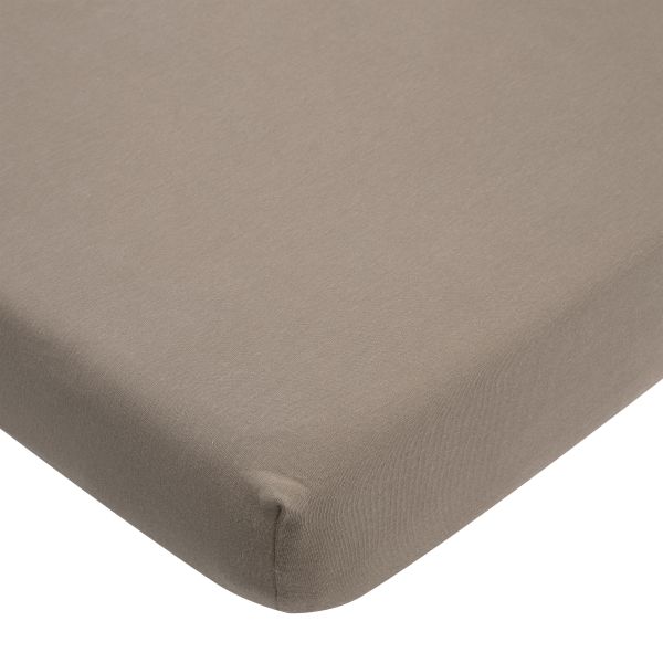 Meyco Hoeslaken - Jersey - Dark Taupe - 70 x 140/150 cm - 2-Pack