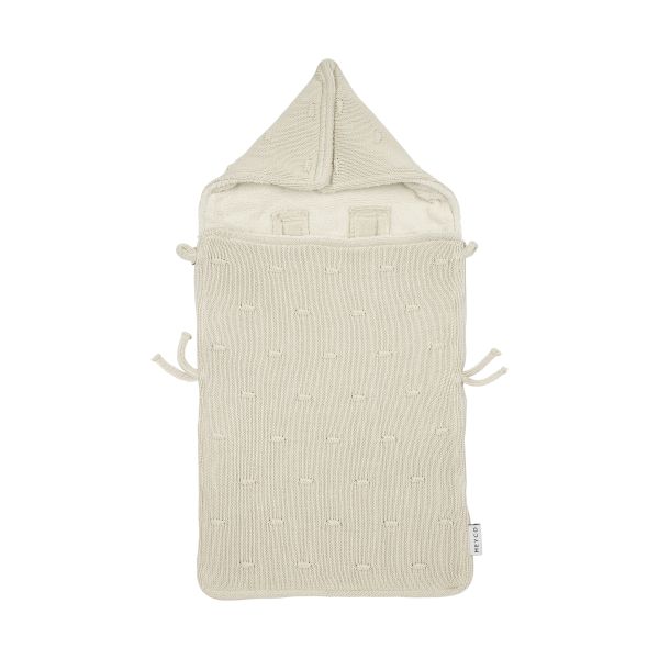 Meyco Voetenzak Knots Teddy - 40 x 82 cm - Soft Sand