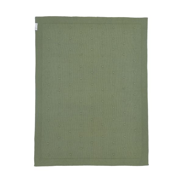 Meyco Ledikantdeken Mini Knots Forest Green 100x150cm Meyco Ledikantdeken Mini Knots Forest Green 100x150cm