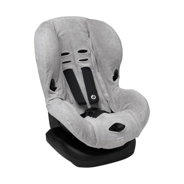 Meyco Autostoelhoes Velvet Light Grey 1+ Meyco Autostoelhoes Velvet Light Grey 1+