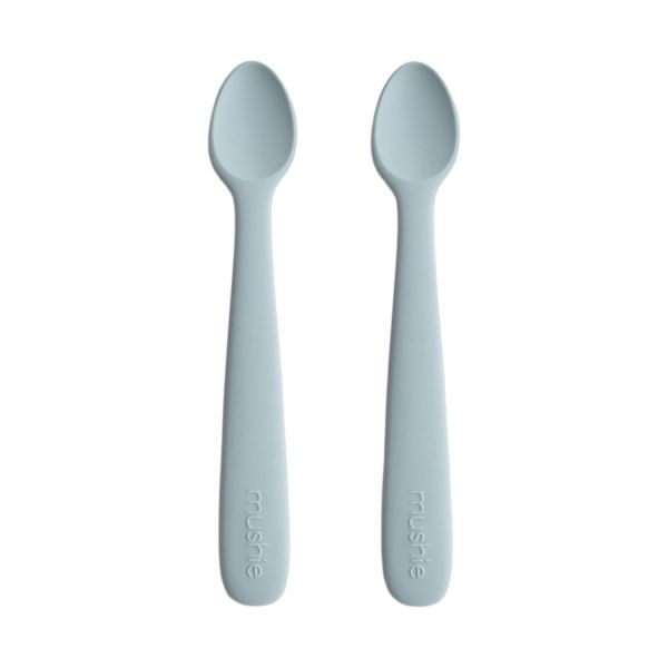 Mushie Babylepel - 2 Stuks - Siliconen - Powder Blue