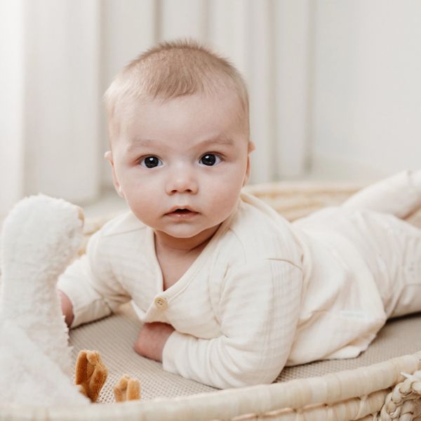 Little Dutch Lange Mouw Overslag T-Shirt - Maat 56 - Creme 