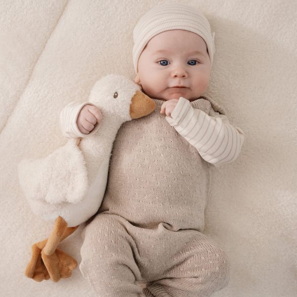 Little Dutch Gebreid Boxpakje - Soft Beige Melange - 50