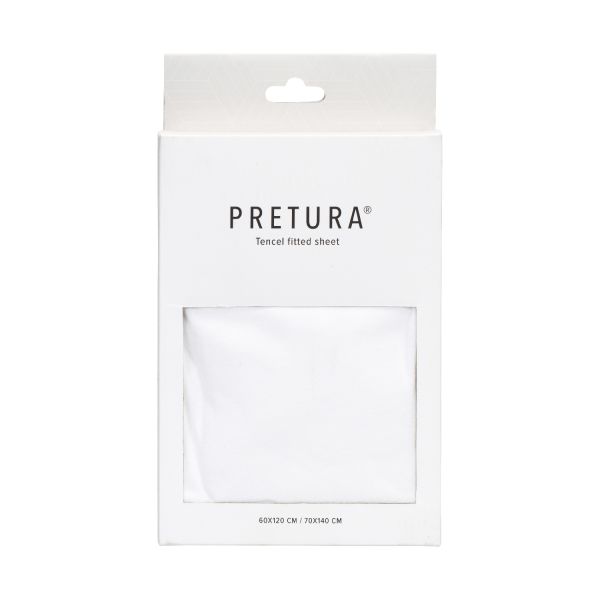 Pretura Ledikanthoeslaken Tencel Wit60 x 120 / 70 x 140 cm