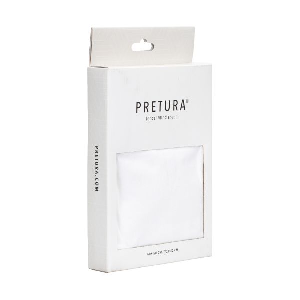 Pretura Ledikanthoeslaken Tencel Wit60 x 120 / 70 x 140 cm