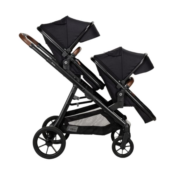 Qute Kinderwagen Q-Twin - Enkel/Duo/Twin - Jeans Zwart Qute Kinderwagen Q-Twin - Enkel/Duo/Twin - Jeans Zwart