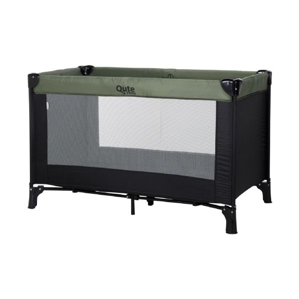 Qute Campingbed Q-sleep Olijfgroen/zwart Qute Campingbed Q-sleep Olijfgroen/zwart