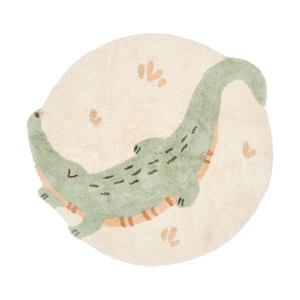 Little Dutch Krokodil Vloerkleed - 120 x 117 cm - Groen Little Dutch Krokodil Vloerkleed - 120 x 117 cm - Groen