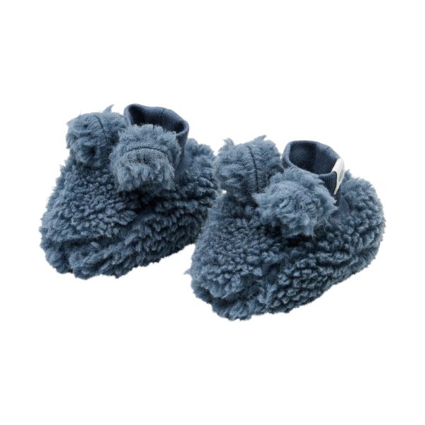 Little Dutch Teddy Slofjes – 0-3 maanden - Stone Blue