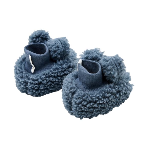 Little Dutch Teddy Slofjes – 0-3 maanden - Stone Blue