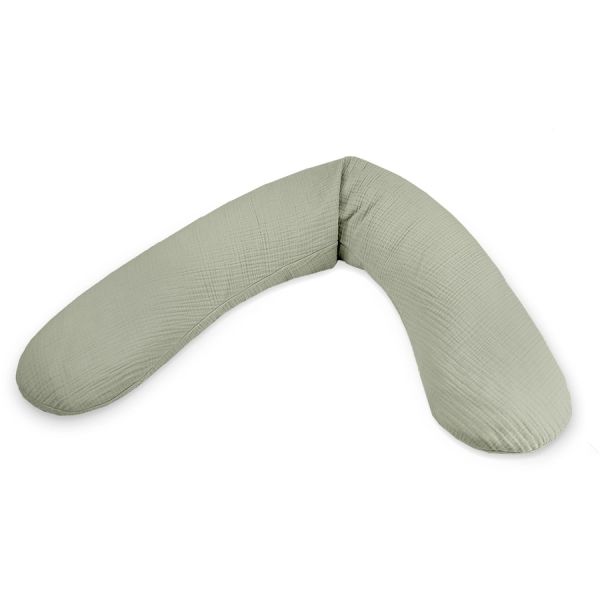 Theraline Voedingskussen Met Hoes Muslin Sage 190 x 40 cm Theraline Voedingskussen Met Hoes Muslin Sage 190 x 40 cm