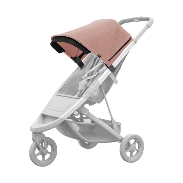 Thule Spring Buggy - Black/Grey Melange Incl. Extra Kap Misty Rose Thule Spring Buggy - Black/Grey Melange Incl. Extra Kap Misty Rose