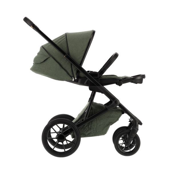Qute Q-Rider Plus Kinderwagen - Thyme Green | Kidsriver Curve Autostoel - Clay | Kidsriver Isofix Base Qute Q-Rider Plus Kinderwagen - Thyme Green | Kidsriver Curve Autostoel - Clay | Kidsriver Isofix Base