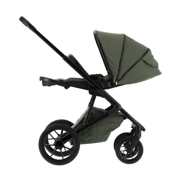 Qute Q-Rider Plus Kinderwagen - Thyme Green | Kidsriver Curve Autostoel - Clay | Kidsriver Isofix Base Qute Q-Rider Plus Kinderwagen - Thyme Green | Kidsriver Curve Autostoel - Clay | Kidsriver Isofix Base