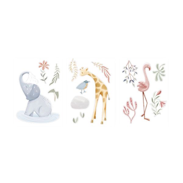Little Dutch Muursticker Set - Blooming Safari - A3