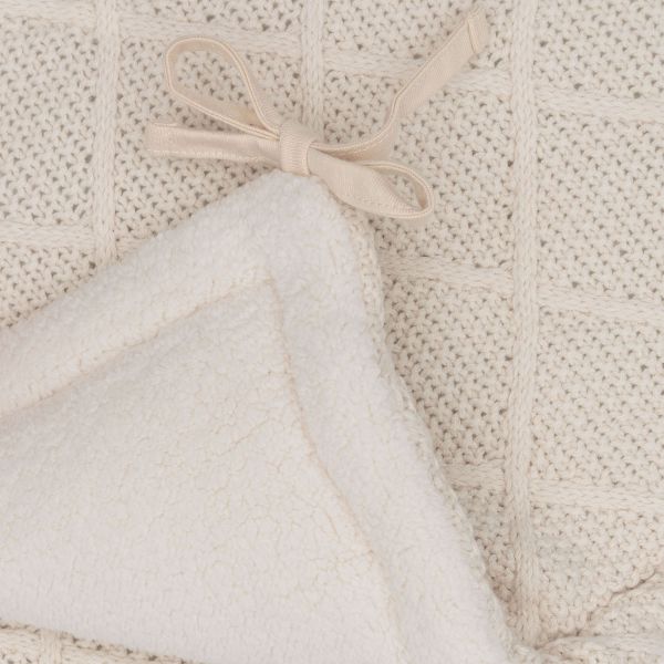 Jollein Check Knit Boxbumper - 180 x 30 cm - Oatmeal Jollein Check Knit Boxbumper - 180 x 30 cm - Oatmeal