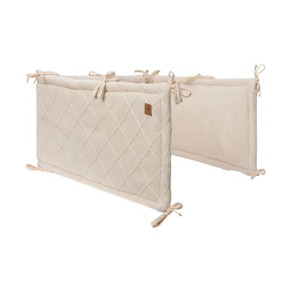 Jollein Check Knit Boxbumper - 180 x 30 cm - Oatmeal Jollein Check Knit Boxbumper - 180 x 30 cm - Oatmeal