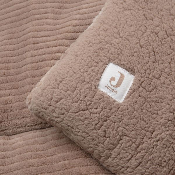 Jollein Boxkleed Box Cloudy Rib - Milky Coffee - 100×100 cm Jollein Boxkleed Box Cloudy Rib - Milky Coffee - 100×100 cm