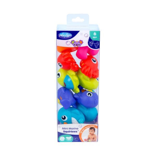 Playgro Badspeelgoed - Mini Marine Squirtees - 10 Stuks Playgro Badspeelgoed - Mini Marine Squirtees - 10 Stuks