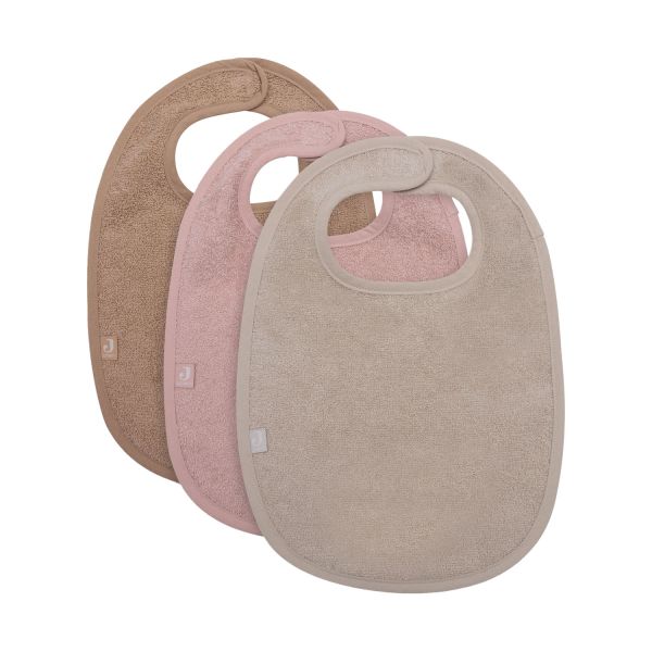 Jollein Slab - 3 Pack - Badstof - Wild Rose / Nougat / Biscuit Jollein Slab - 3 Pack - Badstof - Wild Rose / Nougat / Biscuit