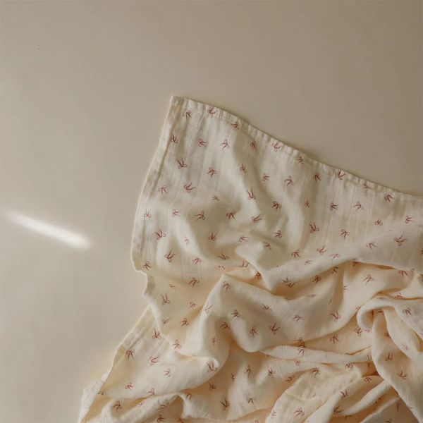 Mushie Swaddle - Bows - 120 x 120 cm