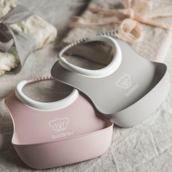 Baby Björn® Slab Baby - Duopack - Grijs/Pastelroze Baby Björn® Slab Baby - Duopack - Grijs/Pastelroze