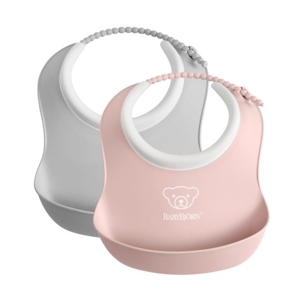 Baby Björn® Slab Baby - Duopack - Grijs/Pastelroze Baby Björn® Slab Baby - Duopack - Grijs/Pastelroze