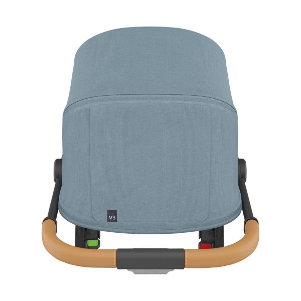 UPPAbaby MINU V3 Buggy Dillan - Stone Blue/Carbon Frame Met Zandbruin Leer UPPAbaby MINU V3 Buggy Dillan - Stone Blue/Carbon Frame Met Zandbruin Leer