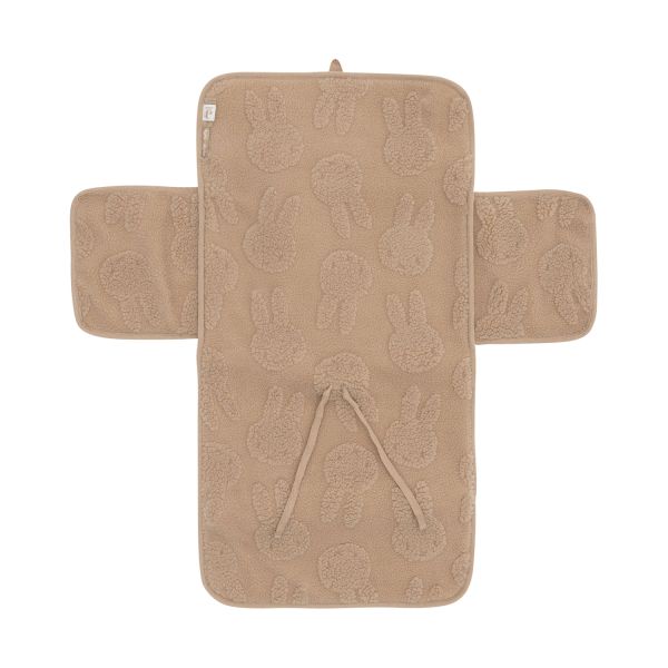 Jollein Verschoningsmat - Met Opbergvak - Miffy Jacquard Teddy - Biscuit 