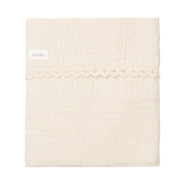 Koeka Ledikantdeken Lace Elba Natural 100 x 150 cm Koeka Ledikantdeken Lace Elba Natural 100 x 150 cm