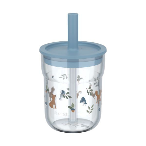 Mepal X Little Dutch Forest Friends Kinderglas Met Rietje Mio - 250 ml Mepal X Little Dutch Forest Friends Kinderglas Met Rietje Mio - 250 ml