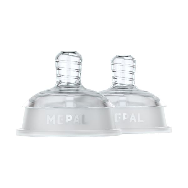 Mepal X Little Dutch Mio Flesspeen - Medium Flow - 2 Stuks - Helder Mepal X Little Dutch Mio Flesspeen - Medium Flow - 2 Stuks - Helder
