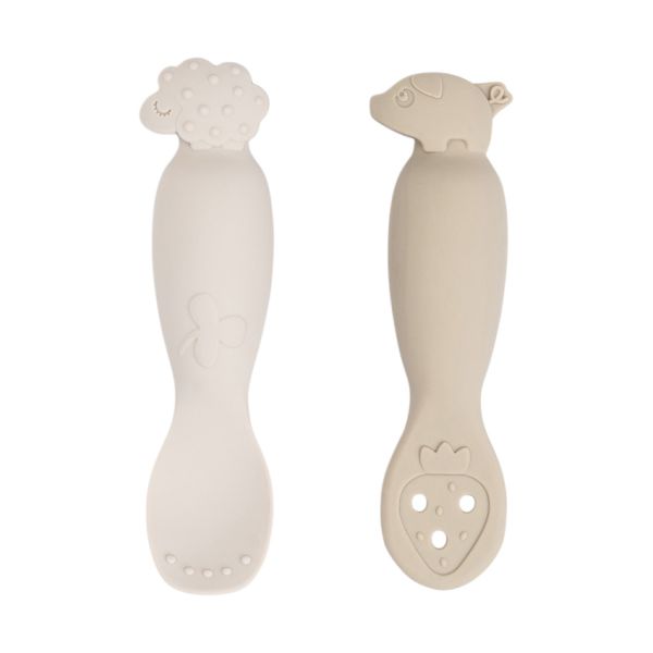 Done By Deer Tiny Farm Oefen Lepel Set - Sand