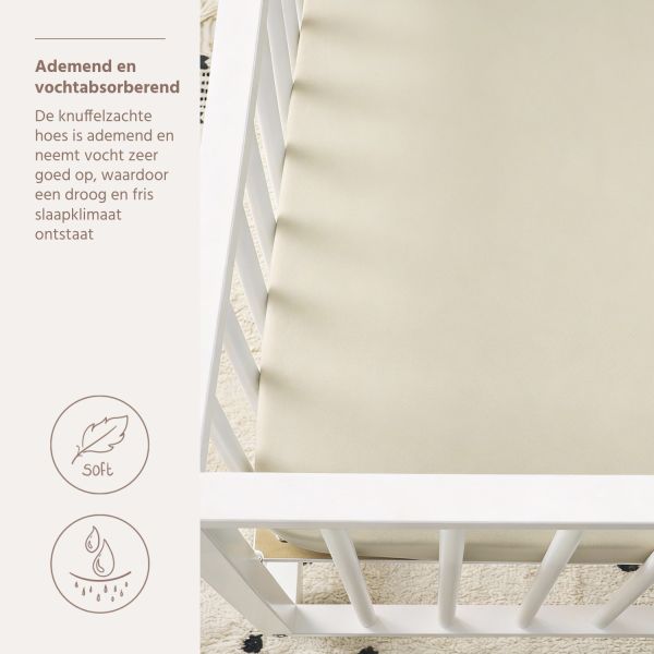 Meyco Hoeslaken Jersey Soft Sand 75x95 cm Meyco Hoeslaken Jersey Soft Sand 75x95 cm