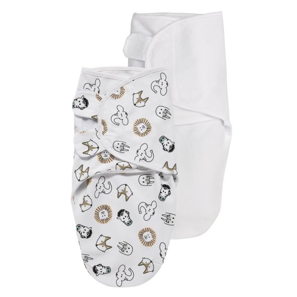 SwaddleMeyco 2-Pack Animal/Uni Wit0-3 Maanden SwaddleMeyco 2-Pack Animal/Uni Wit0-3 Maanden