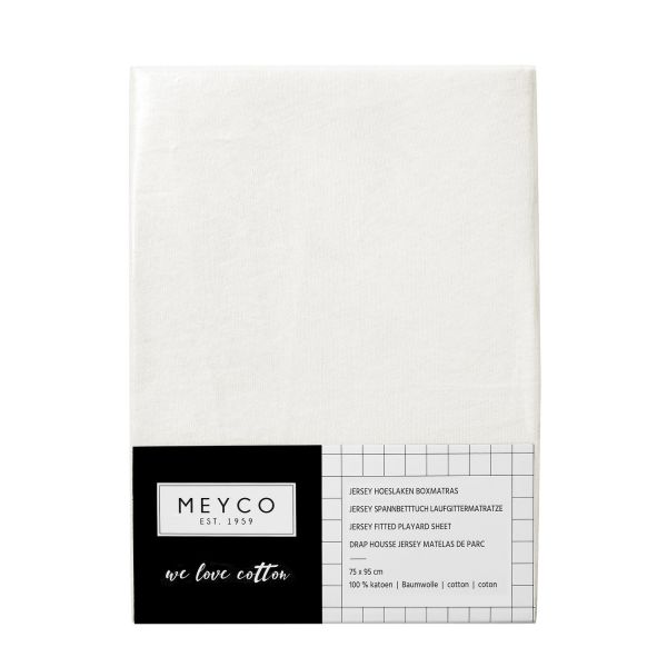 Meyco Hoeslaken Boxmatras Offwhite 75 x 95 cm Meyco Hoeslaken Boxmatras Offwhite 75 x 95 cm