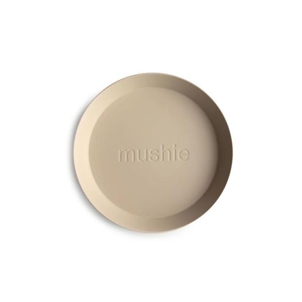 Mushie Bord Rond Vanila (2 stuks) Mushie Bord Rond Vanila (2 stuks)