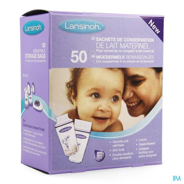 Lansinoh Bewaarzakjes Borstvoeding (50 stuks) Lansinoh Bewaarzakjes Borstvoeding (50 stuks)