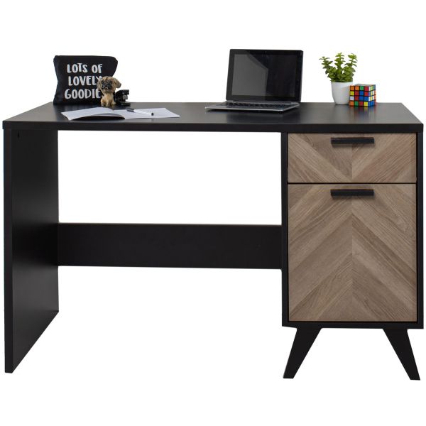 Interbaby Bed 90 x 200 - Bureau - Nachtkastje - Hanglegkast 3 Deuren/2 Laden Lancaster