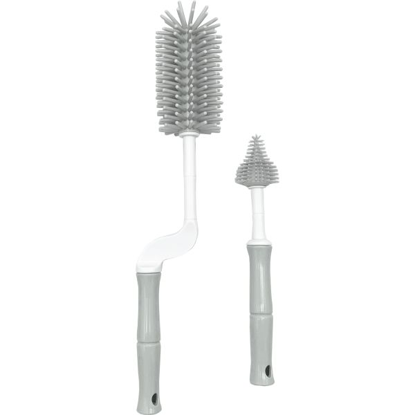 Bo Jungle Flessenborstel B-Bottle Brush Set Grey Bo Jungle Flessenborstel B-Bottle Brush Set Grey