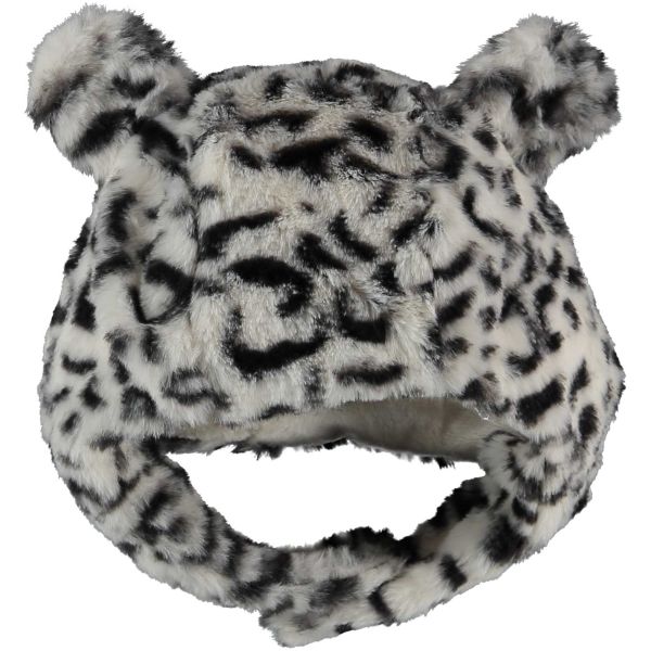 Sarlini Muts Fake Fur Panther Sand 6-12 maanden