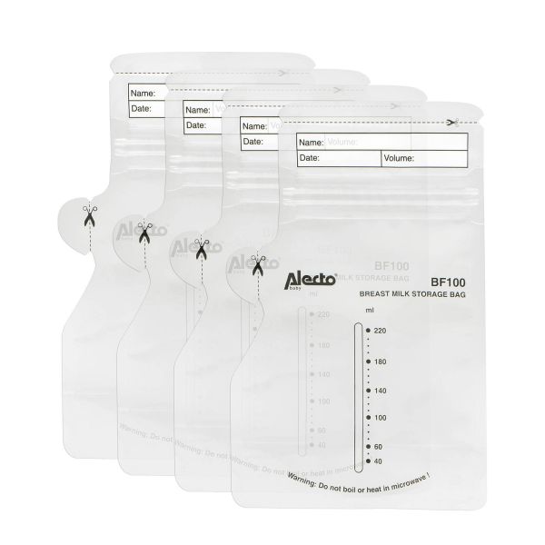 Alecto Moedermelk Bewaarzakjes - BF100 - 220 ml - 100 stuks Alecto Moedermelk Bewaarzakjes - BF100 - 220 ml - 100 stuks