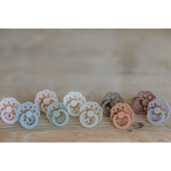 BiBs Boheme Fopspeen - Rond - 0-6 Mnd - Vanilla BiBs Boheme Fopspeen - Rond - 0-6 Mnd - Vanilla