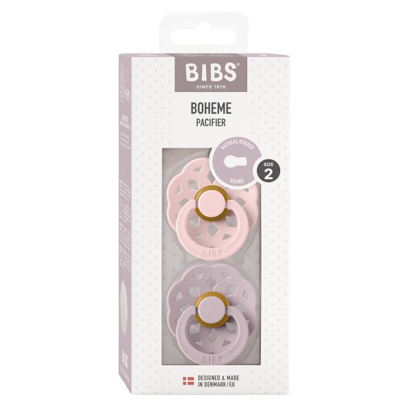 BiBs Boheme Fopspeen - Rond - 6-18 Mnd - Blossom/Dusky/Lilac