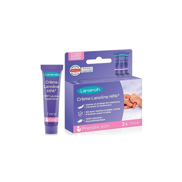 Lansinoh Verzorgingscreme 100% Lanoline 3x7ml Lansinoh Verzorgingscreme 100% Lanoline 3x7ml