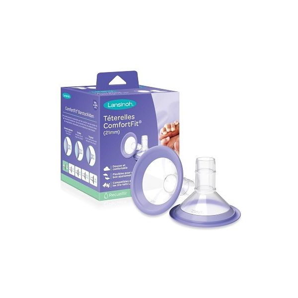 Lansinoh Borstschilden Comfort Fit 21mm 2st. Lansinoh Borstschilden Comfort Fit 21mm 2st.