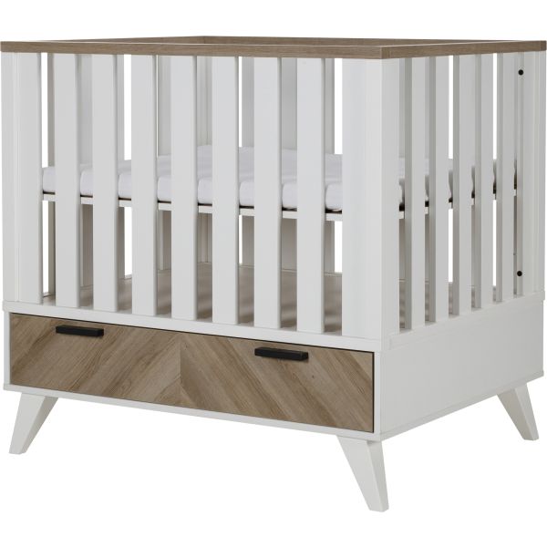 Interbaby Box Met Lade Lancaster Wit/ Visgraatmotief Interbaby Box Met Lade Lancaster Wit/ Visgraatmotief