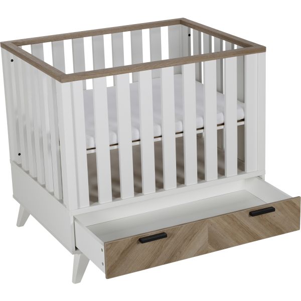 Interbaby Box Met Lade Lancaster Wit/ Visgraatmotief Interbaby Box Met Lade Lancaster Wit/ Visgraatmotief
