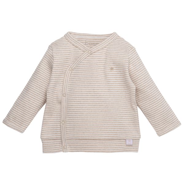 BESS T-Shirt Overslag Pinstripe Sand maat 50 BESS T-Shirt Overslag Pinstripe Sand maat 50